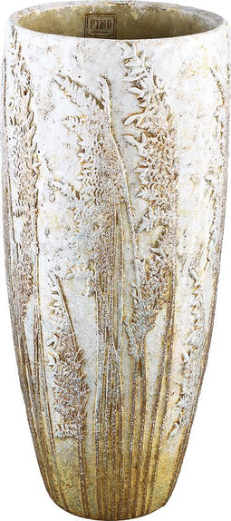 PTMD Mavis Ronde Bloempot - H55 x Ø24 cm - Cement - Bruin