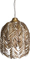 PTMD Mea Gold Metal Hanging Lamp Palm Leaves Long L