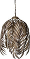 PTMD Mea Gold Metal Hanging Lamp Palm Leaves Long M