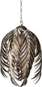 PTMD Mea Gold Metal Hanging Lamp Palm Leaves Long M