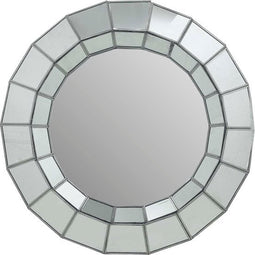 PTMD Mechi Ronde Spiegel - H9 x Ø64 cm - Ijzer - Transparant