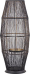PTMD Meilo Black Iron Wired Floor Lantern Gold Inside