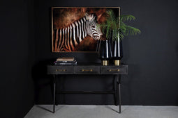 PTMD melani glass art foto zebra rechthoek