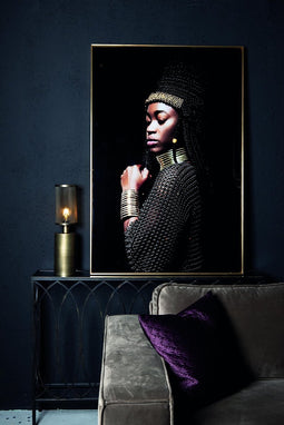 PTMD Melani Glass Art wand foto schilderij etnische vrouw
