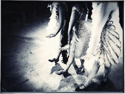 PTMD Melani Wanddecoratie Dansende Vrouwen - 120x90 cm - Glas - Zwart