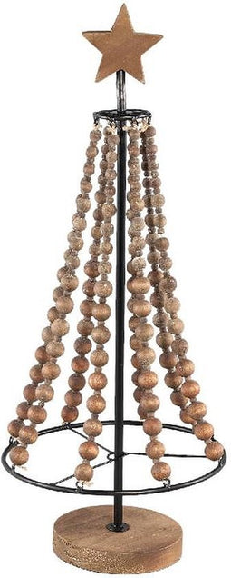 PTMD Melas Kertmis Ornament - 26 x 26 x 62 cm - Hout - Naturel