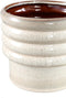 PTMD Melisa Cream Glazed Ceramic Round Pot Layers L