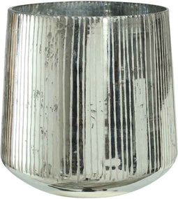 PTMD Melly Rond Windlicht - H19 x Ø19 cm - Glas - Champagne