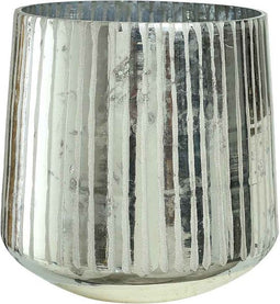 PTMD Melly Windlicht - H10 x Ø10 cm - Glas - Champagne