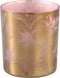 PTMD Melody Rond Theelicht Lelie - H10 x Ø9 cm - Glas - Goud/roze