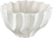 PTMD Merc White Ceramic Pot Wavy Ribbed Low L