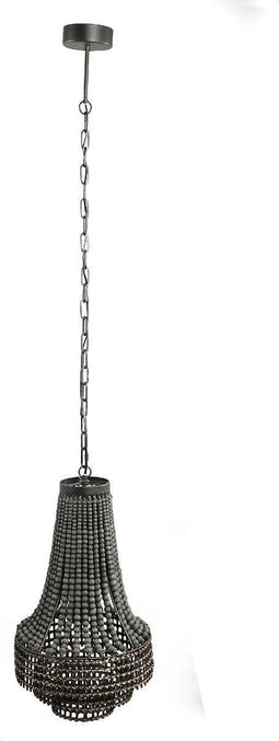 PTMD Merdy Grey Metal Hanging Lamp Beads Round High
