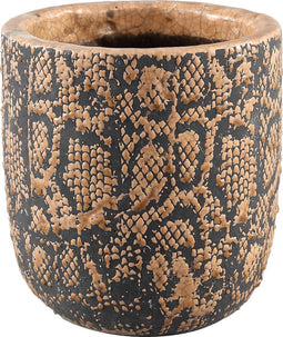 PTMD Merre Ronde Bloempot - H18,5 x Ø17 cm - Keramiek - Crème