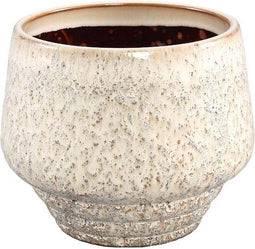 PTMD Merty Ronde Bloempot - H16 x Ø19 cm - Keramiek - Crème