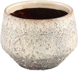 PTMD Merty Ronde Bloempot - H9 x Ø12 cm - Keramiek - Crème