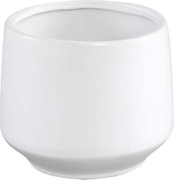 PTMD Mexa Ronde Bloempot - H11 x Ø13 cm - Keramiek - Wit