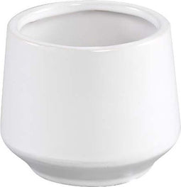 PTMD Mexa Ronde Bloempot - H7 x Ø8 cm - Keramiek - Wit