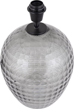 PTMD Mexim Grey Smoked Glass Lampbase Round