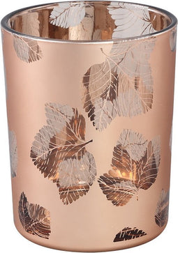 PTMD Mexxy Windlicht - 10 x 10 x 12 cm - Glas - Bruin