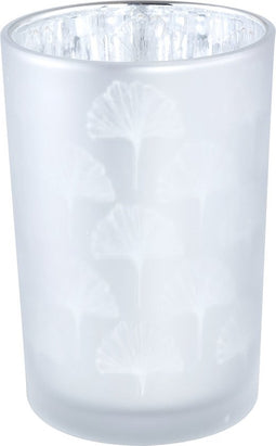 PTMD Mexxy Windlicht - 12 x 12 x 18 cm - Glas - Wit