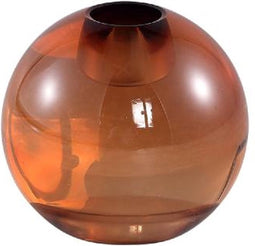 PTMD Mezzi Dark Brown Glass Ball Candleholder Round