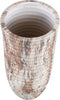 PTMD Miami Cream Ceramic Pot Ribbed Round L