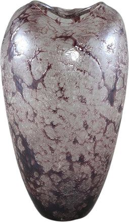 PTMD Michellee Purple Solid Glass Vase Round Smoke S