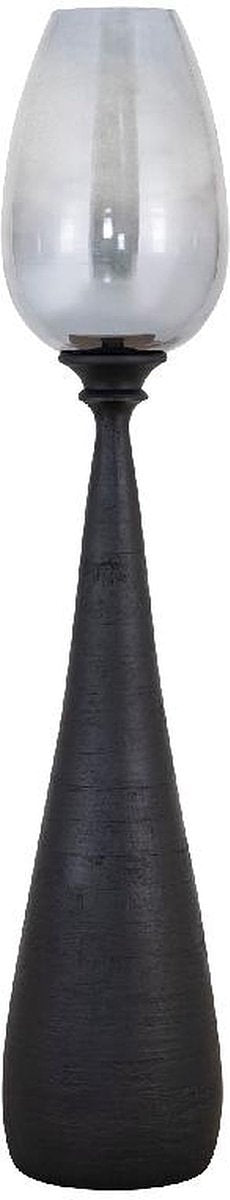 PTMD Midi Black Mango Wood Stormlight Smoke Glass L