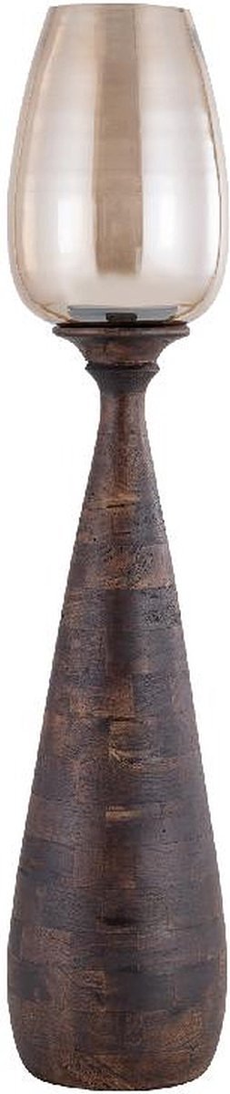 PTMD Midi Brown Mango Wood Stormlight Luster Glass M