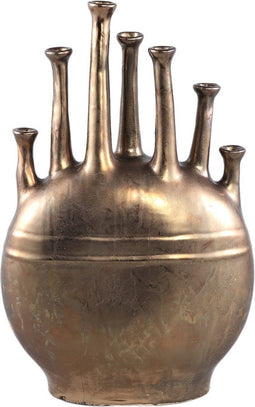 PTMD Mikko Bronze Glazed Ceramic Multiple Flower Pot L