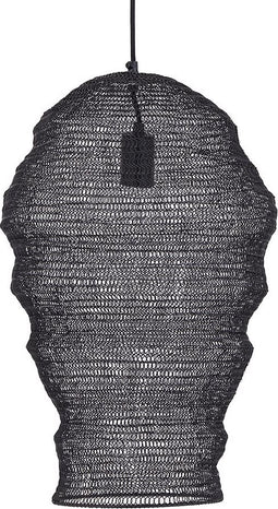 PTMD Miko Black Iron Wired Hanging Lamp See Through S