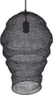 PTMD Miko Black Iron Wired Hanging Lamp See Through S