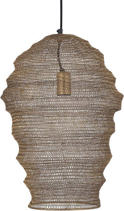 PTMD Miko Brass Iron Wired Hanging Lamp See Through S