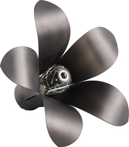 PTMD Milica Tafellamp Bloem - 25 x 33 x 27 cm - Metaal - Zwart