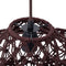 PTMD Milley Brown cotton macrame hanging lamp 2 layers