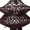 PTMD Milley Brown cotton macrame hanging lamp 2 layers