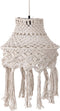 PTMD Milley Cream Cotton Macrame Hanging Lamp Round