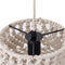 PTMD Milley Cream Cotton Macrame Hanging Lamp Round