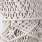 PTMD Milley Cream cotton macrame hanging lamp w tassels