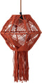 PTMD Milley dark orange cotton macrame hanging lamp
