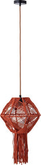 PTMD Milley dark orange cotton macrame hanging lamp