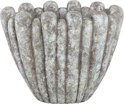 PTMD Minter Grey Cement Pot Organic Shape Oval High L