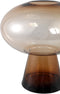PTMD Minty Brown Glass Vase Round On Foot L