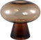 PTMD Minty Brown Glass Vase Round On Foot M