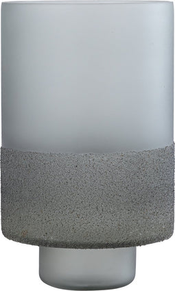 PTMD Miral Grey Glass Round Stormlight Frosted BottomL