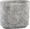 PTMD Mirla grijze cement antiek patroon pot ovaal maat in cm: 40 x 20 x 36 - Grijs