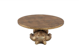 PTMD Miro Gold Polyresin Laying Mouse Candle Holder