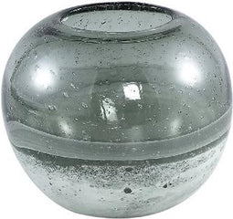 PTMD Mist Vaas - 17 x 17 x 15 cm - Glas - Grijs