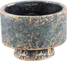 PTMD Mister Bloempot - 12 x 12 x 9 cm - Cement - Zwart