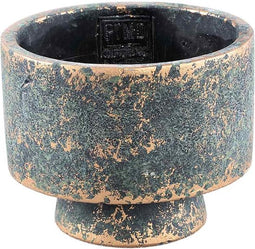 PTMD Mister Bloempot - 14 x 14 x 11 cm - Cement - Zwart